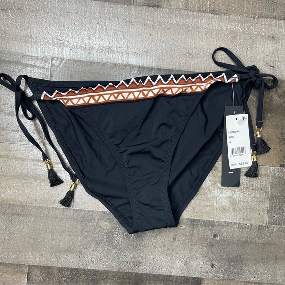 NWT La Blanca Side Tie String Bikini Bottom size 12 - Picture 1 of 8